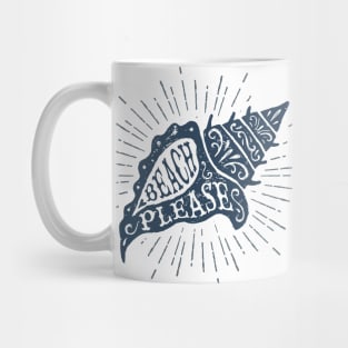 Nautical lettering:beach please Mug